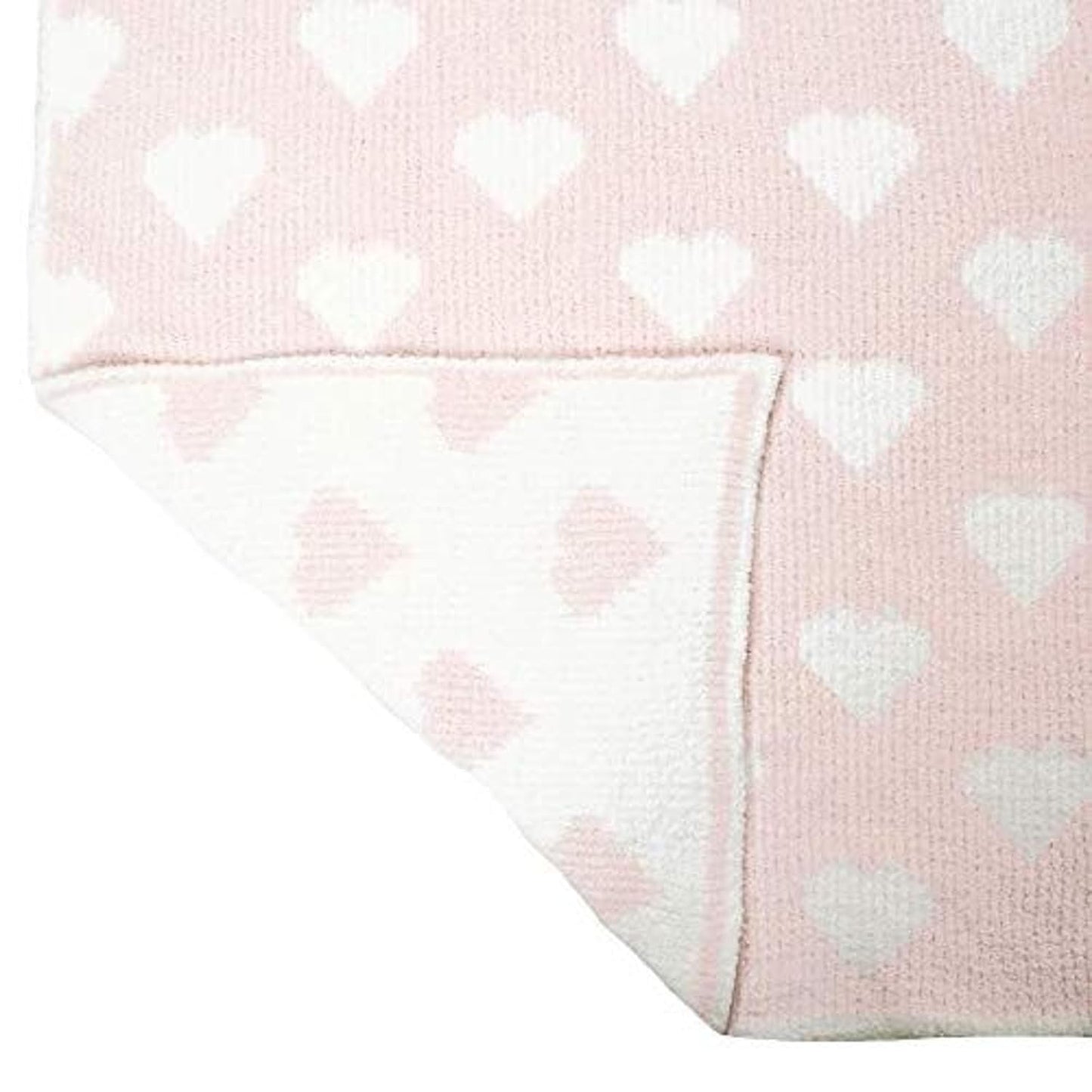 Tadpoles Ultra Soft Reversible Chenille Baby Blanket - Hearts Pink | 30" x 40" | Made of 100% Microfiber Polyester | Soft, Gentle & Hypoallergenic | Ideal as a Swaddle, Receiving Blanket & More Y Pay More