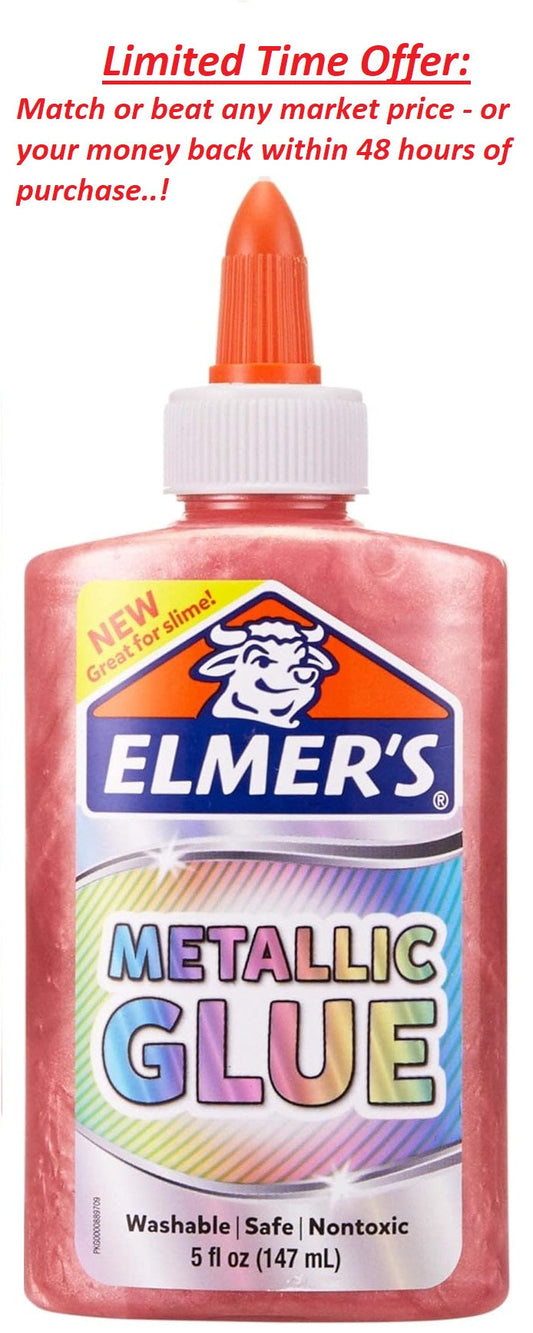 Elmer's Metallic School Glue 5oz Pink Shimmer Arts & Crafts, Best Clearance Sale Y Pay More