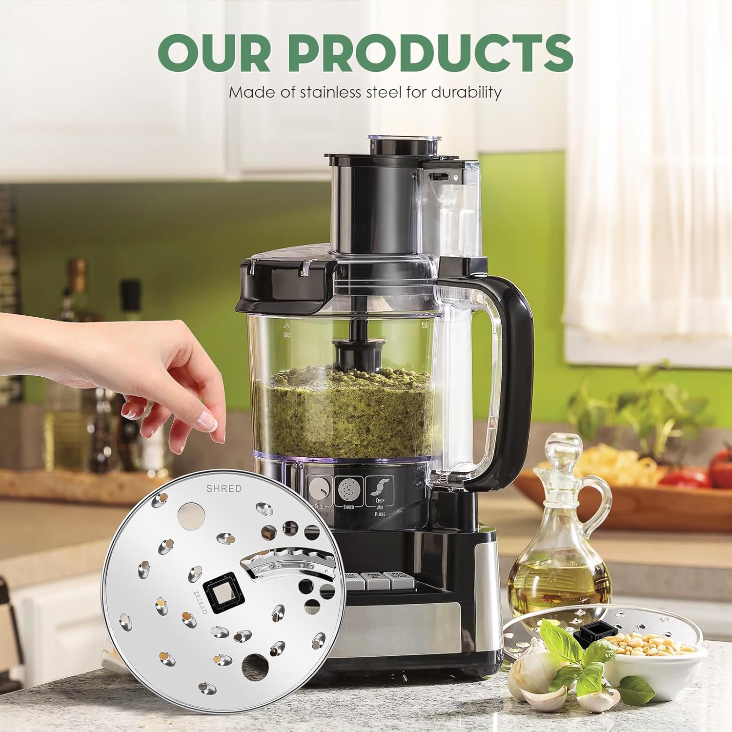 Food Processor Slice Shred Disc Blade Replacement for Hamilton Beach 70730, 70740, 70670, 70760 - Stainless Steel Disc for Slicing and Shredding Y Pay More