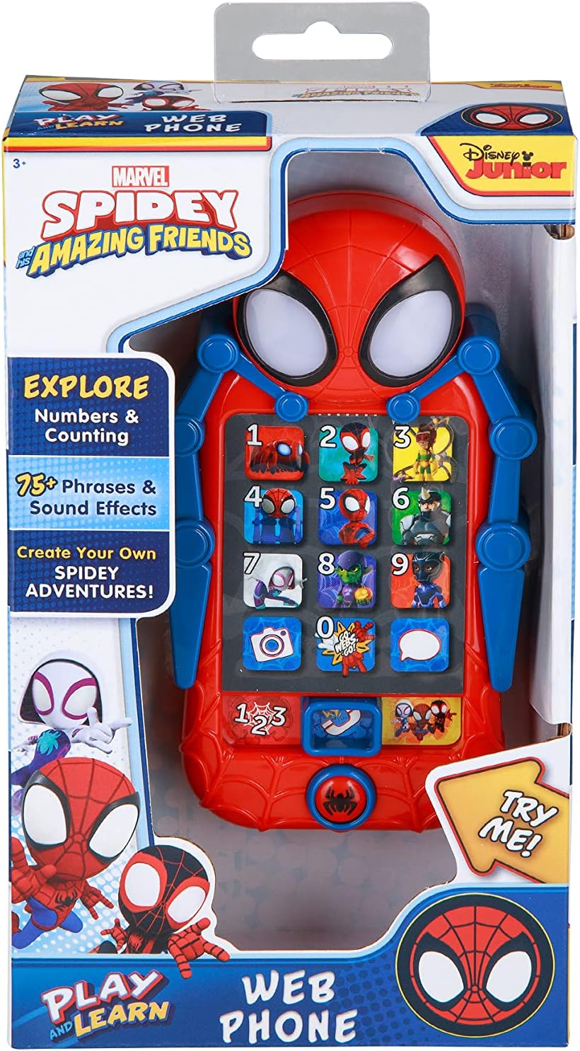 eKids Spidey and His Amazing Friends Toy Phone with Built-in Games and Sound Effects for Kids Aged 3 and Up Y Pay More