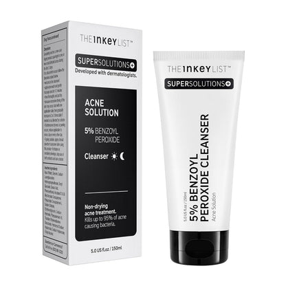 The INKEY List SuperSolutions Benzoyl Peroxide 5% Face Wash, Non-Drying Cleanser with Glycerin & Hyaluronic Acid, Helps with Blemishes and Moisture, 5.07 fl oz Y Pay More