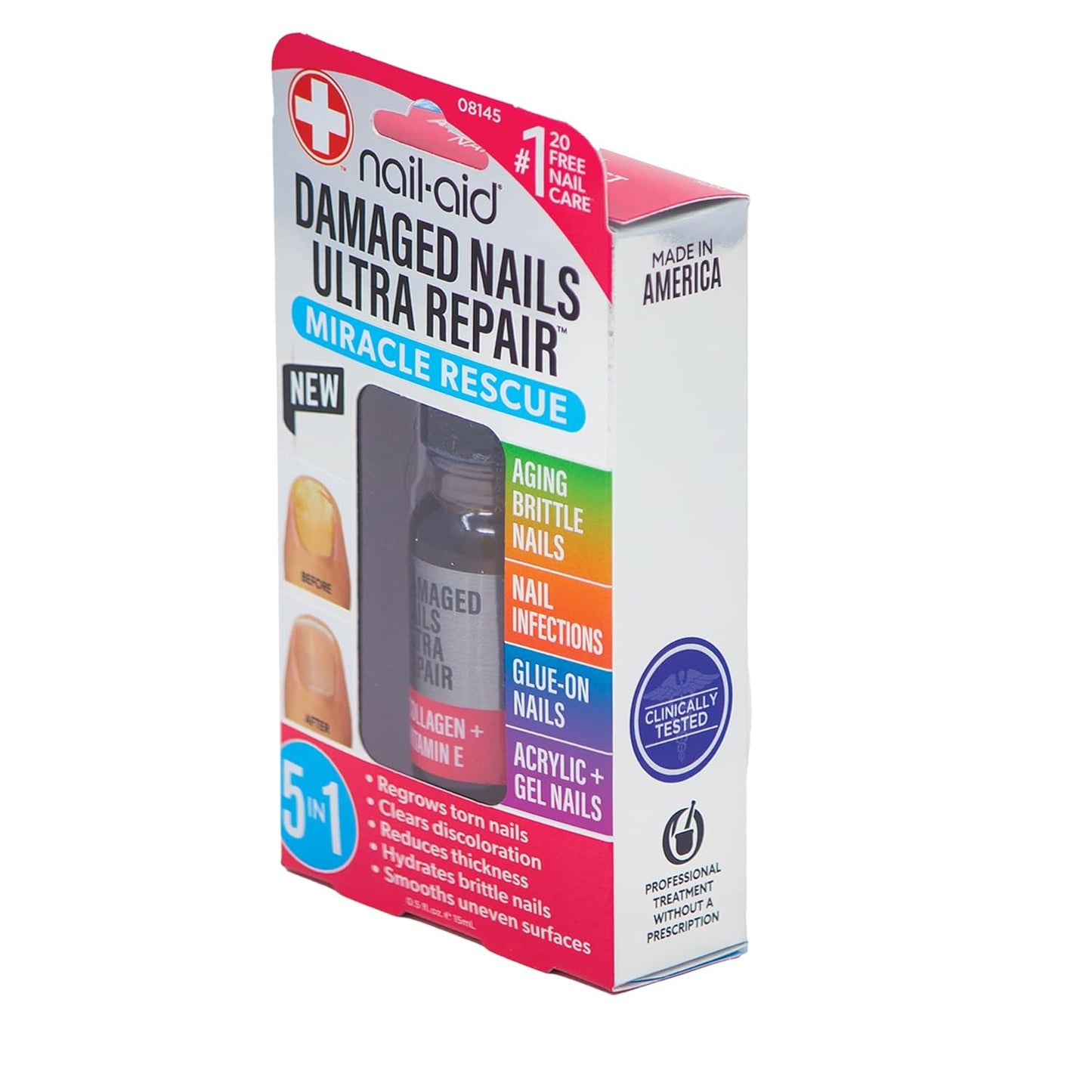 Nail-Aid - 5-in-1 Damaged Nails Multi-Repair for Fingernails or Toenails Y Pay More