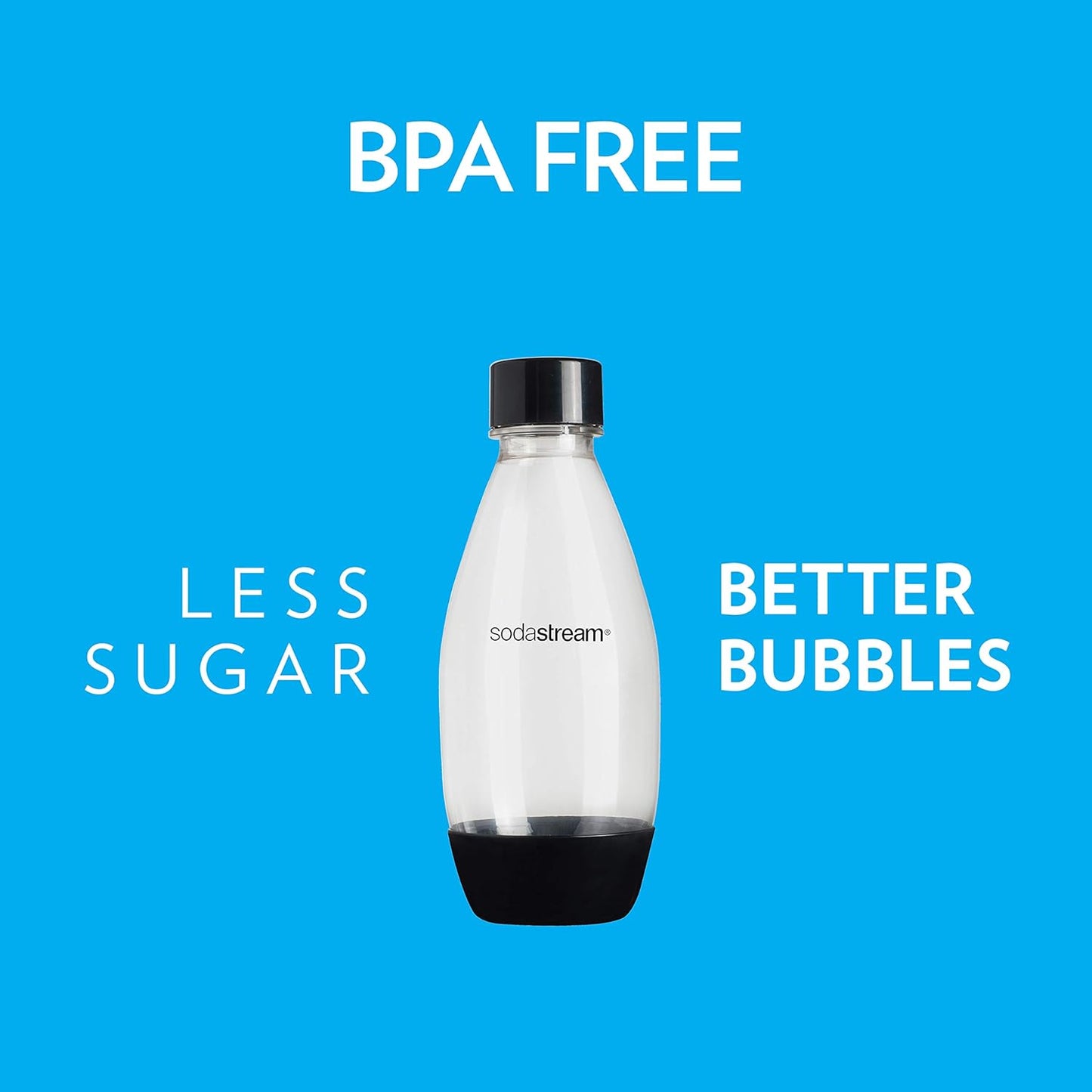 sodastream 0.5L Twin Pack Dishwasher Safe Slim Bottle (Black) Y Pay More