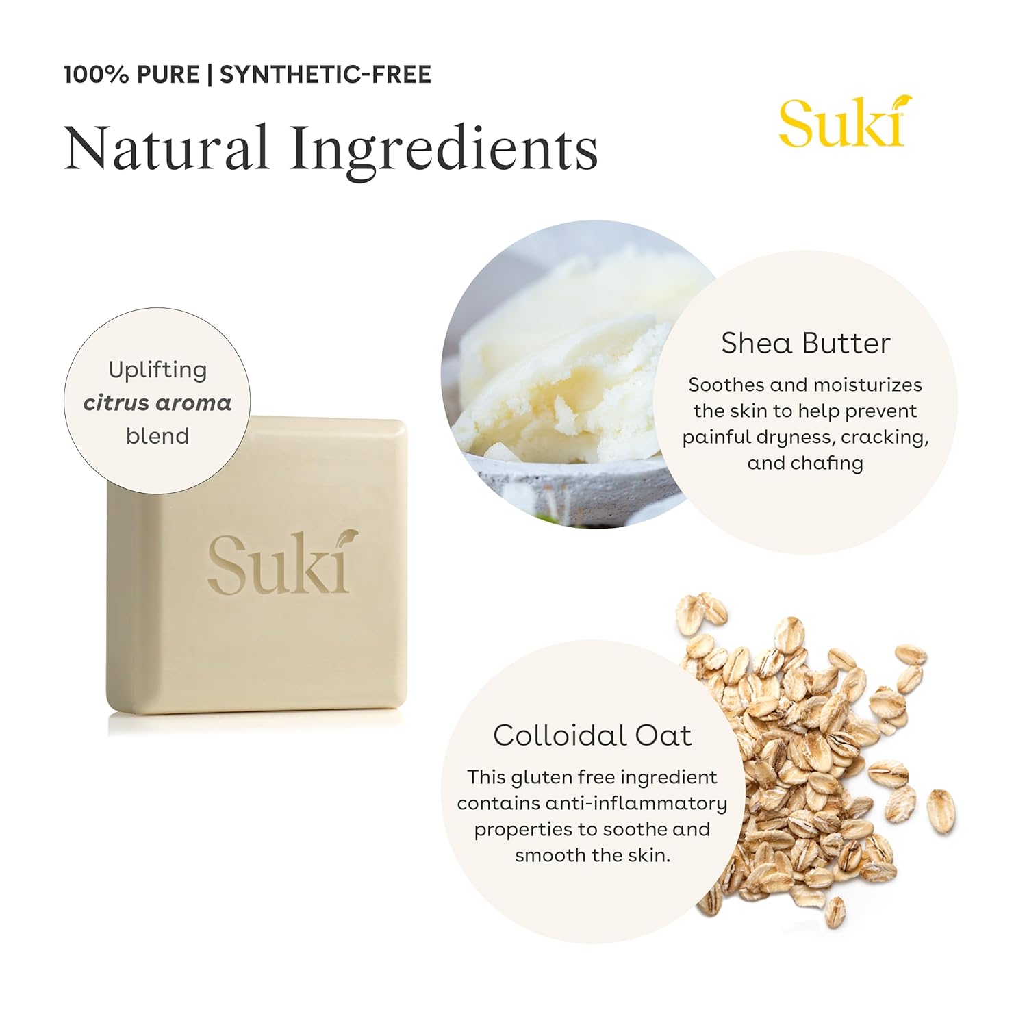 Suki Sensitive Skin Cleansing Bar - Face & Body Gentle Soap - 4 Oz (Copy) Suki