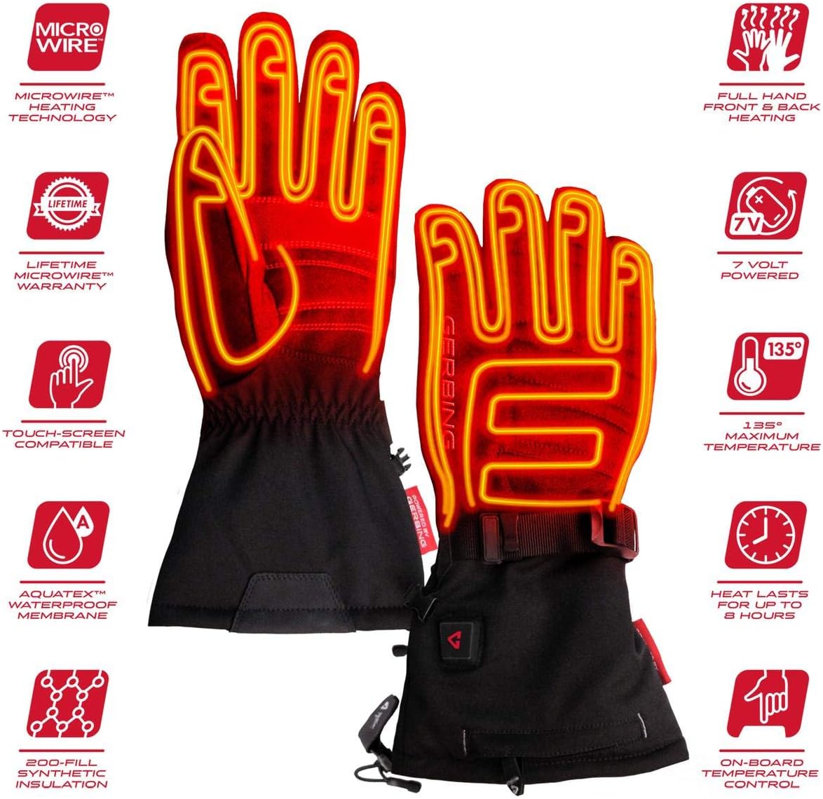 Gerbing 7V Women's S7 Battery Heated Gloves M-1 Pair Y Pay More