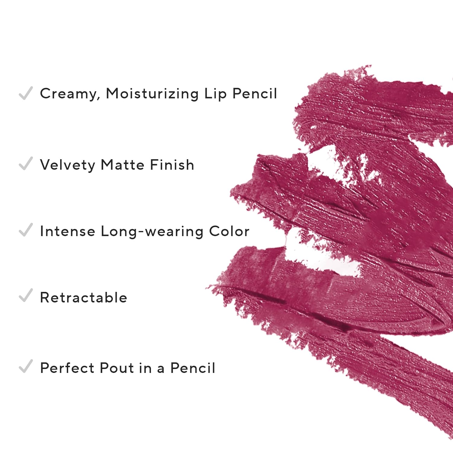 Mirabella Velvet Lip Crayon Lipstick and Lip Liner Pencil, Easy-to-Use Creamy, Smudgeproof, and Long-Lasting Matte Lipstick Liner Creates a Flawless Finish with Antioxidants Vitamin C and E, Red Y Pay More