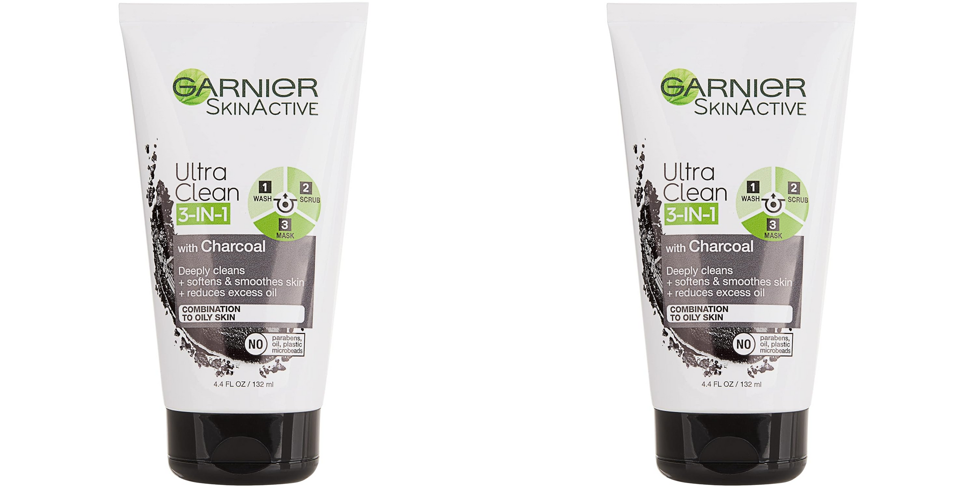 Garnier Charcoal 3-in-1 Face Wash, Scrub & Mask – 4.4 fl.oz, Memorial Day Sale Garnier