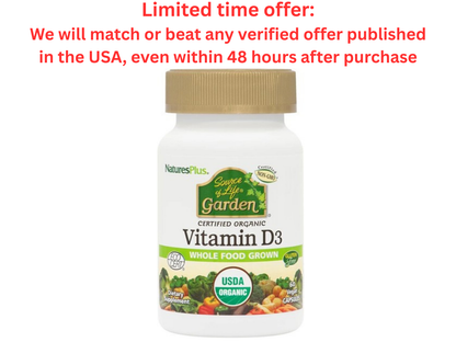 Natures Plus Source of Life Garden Vitamin D3 60 Vegan Caps | Clearance Sale NaturesPlus