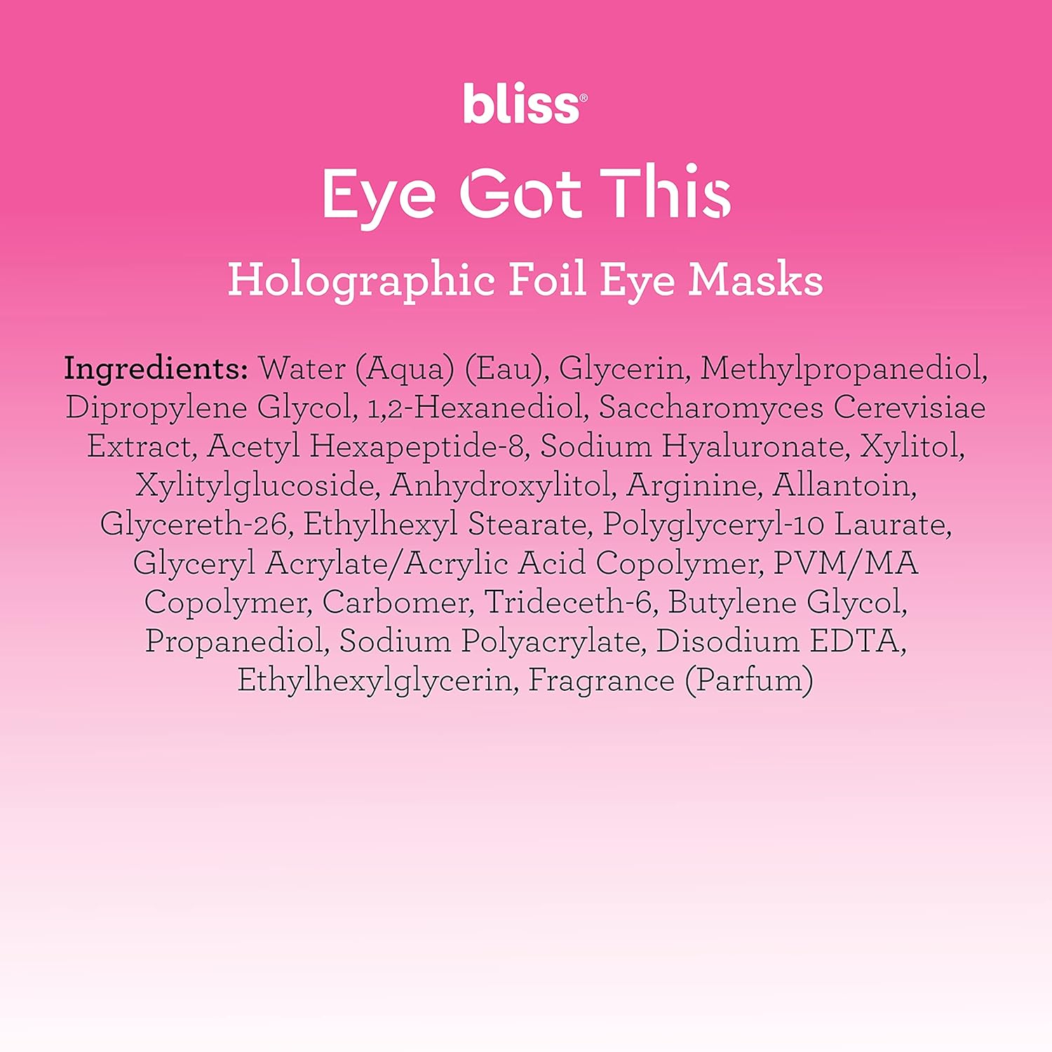 Bliss Eye Got This Holographic Foil Eye Mask Y Pay More