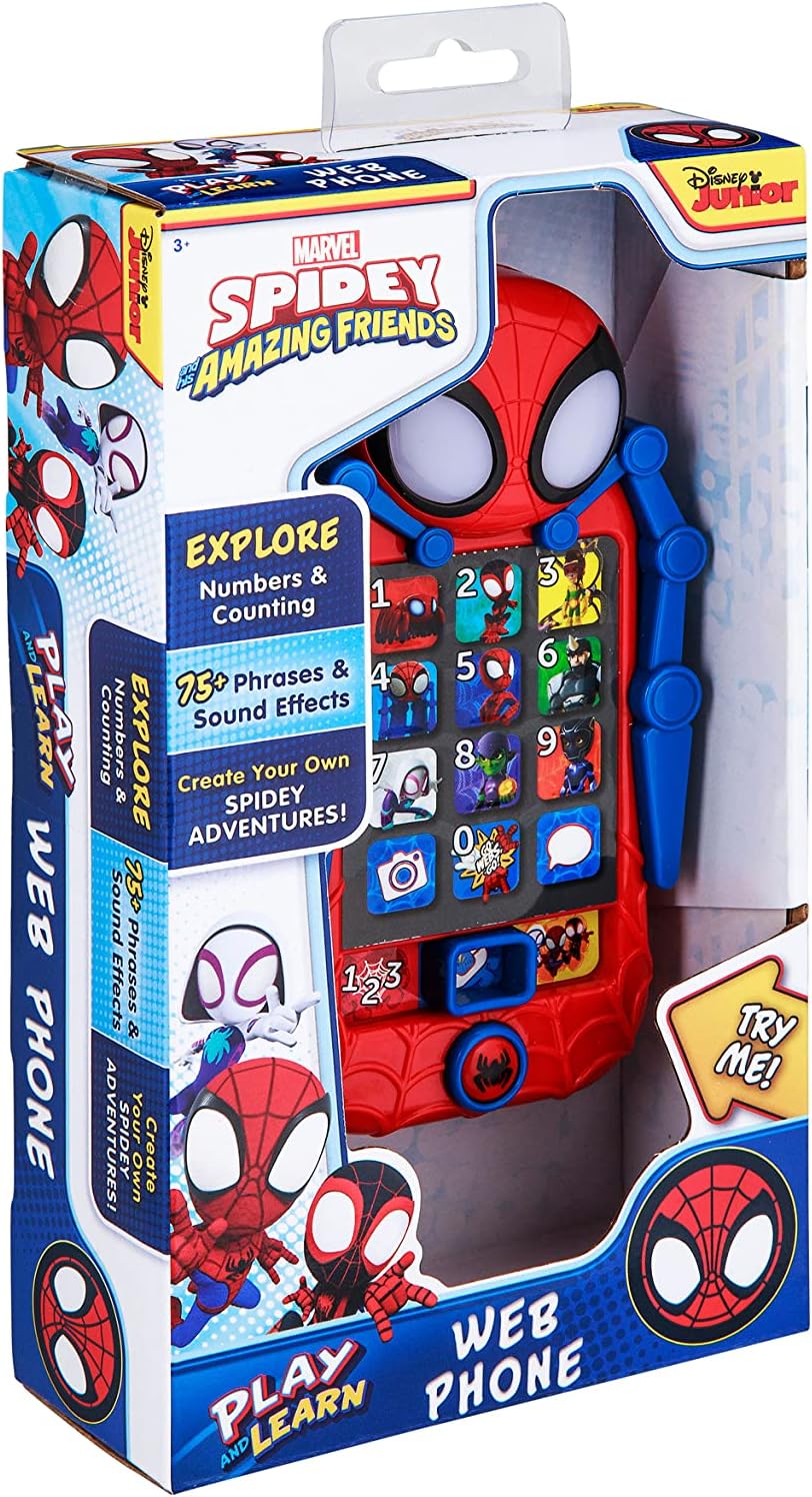 eKids Spidey and His Amazing Friends Toy Phone with Built-in Games and Sound Effects for Kids Aged 3 and Up Y Pay More