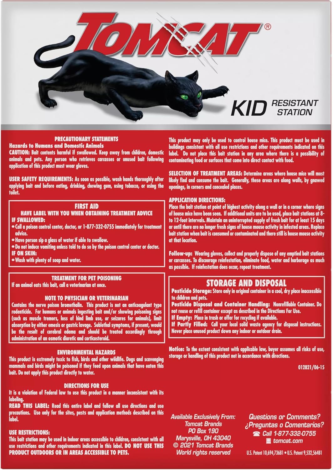 Tomcat Disposable Mouse Killer, Child-Resistant - 4 Stations - Independence Day Tomcat