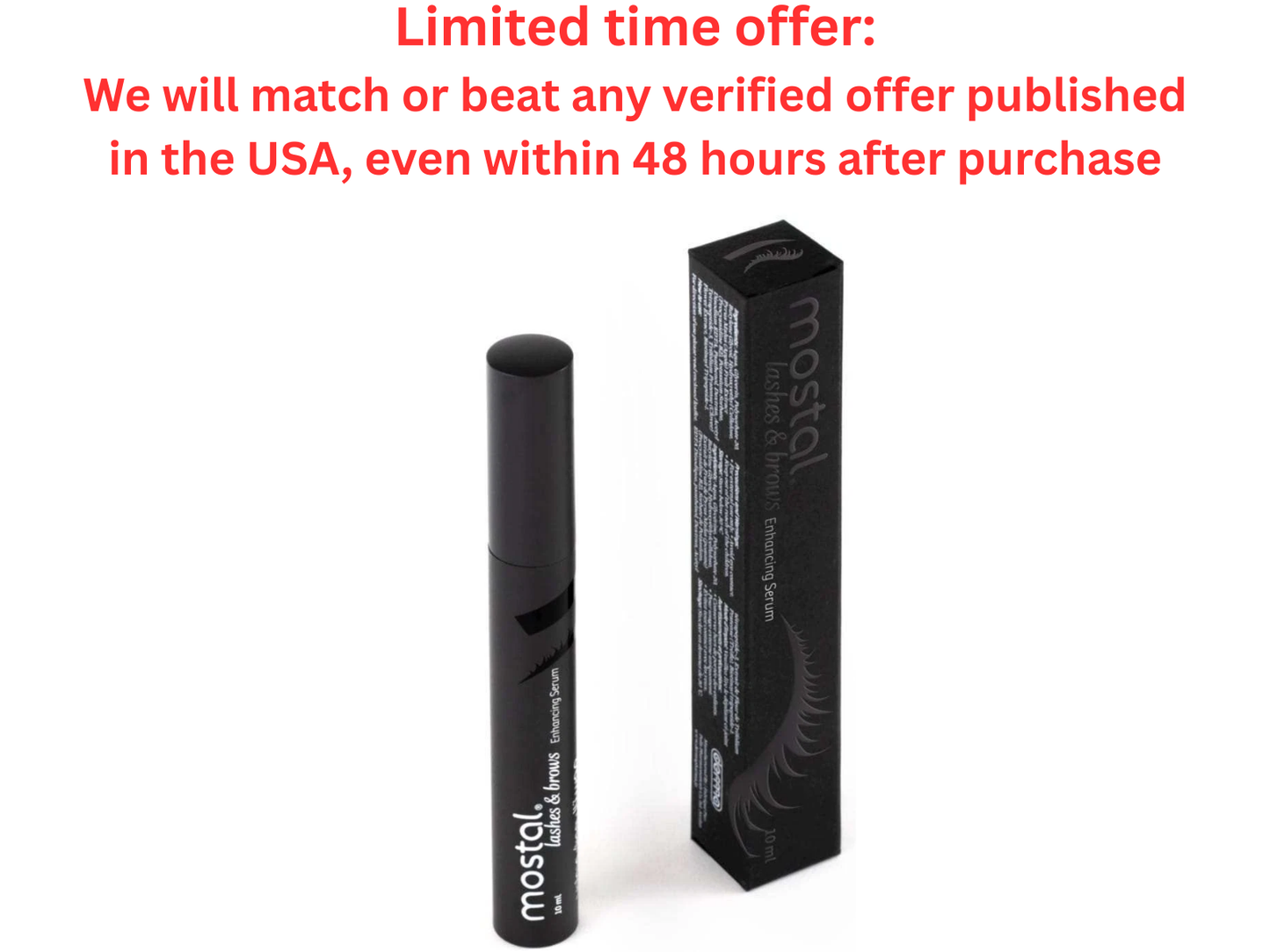 Mostal Lashes & Brows Serum 10ml – Lashes Beauty (1 Piece) | Best Clearance Sale Derma Pella USA