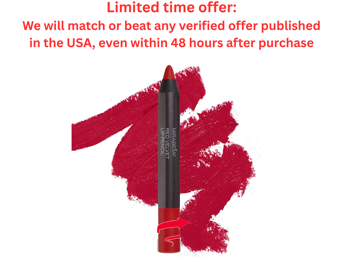Mirabella Velvet Lip Crayon - Matte Lipstick & Liner, Best Clearance Sale Mirabella