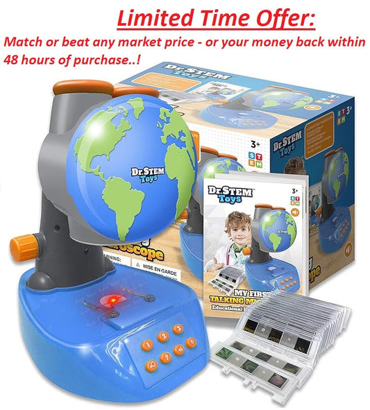 Dr. STEM Talking Microscope, 20 Slides, 120+ Facts | Best Clearance Sale Dr. STEM Toys