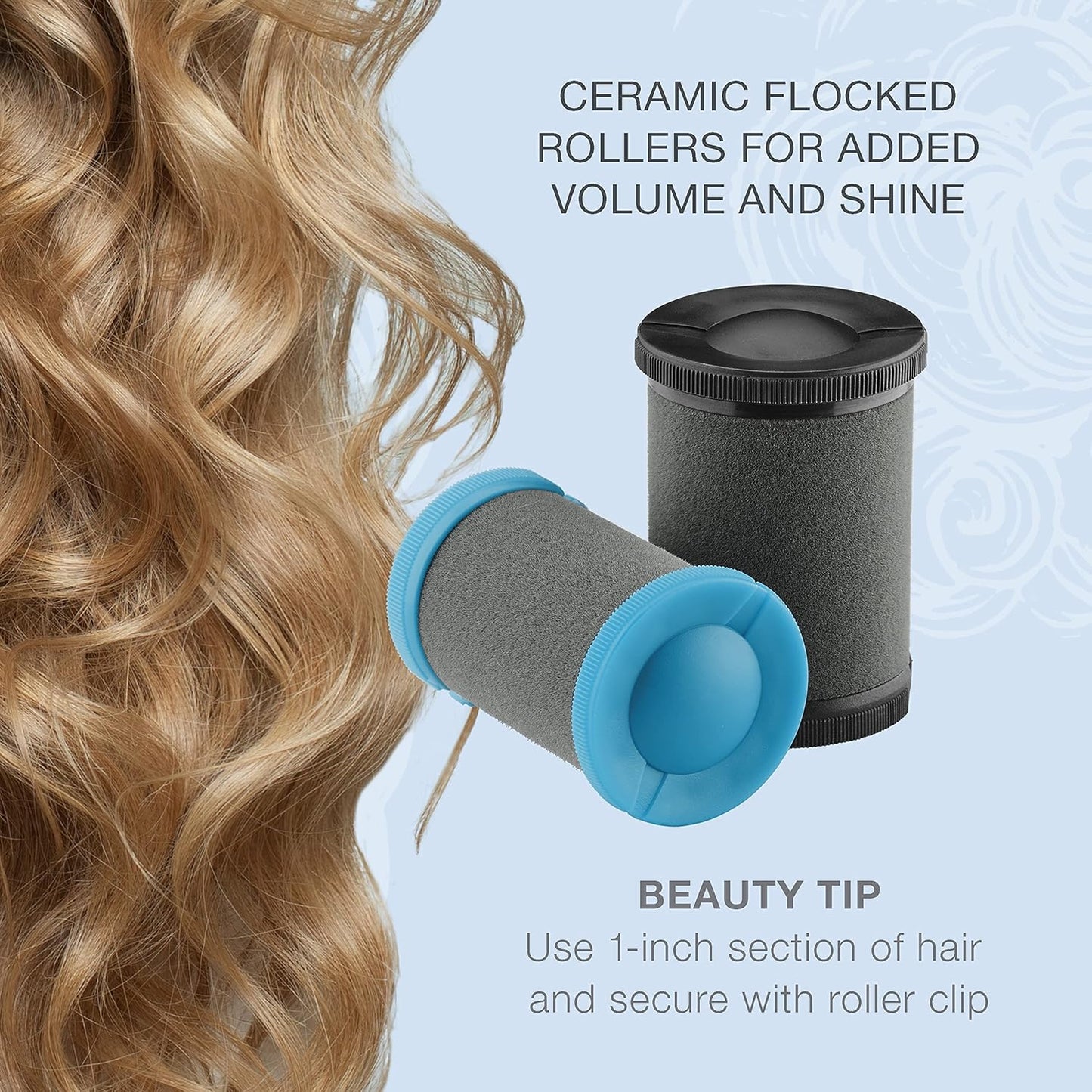 Conair Ceramic 1 1/2-inch and 1 3/4-inch Hot Rollers, Wire Pins Included, Create Big Curls and Voluminous Waves Y Pay More