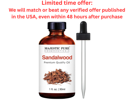 MAJESTIC PURE Sandalwood Oil, Natural Skin Care | Best Clearance Sale MAJESTIC PURE