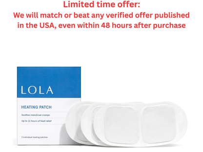 LOLA Heating Patches Therapy for Period Cramps (3 Counts) - Best Clearance Sale LOLA