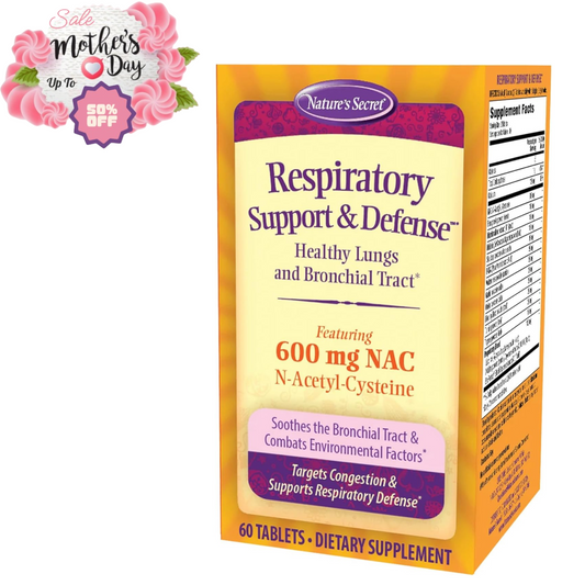 Nature's Secret Respiratory Support 60 Tablets Healthy Lungs | Mother's Day Gift Nature's Secret