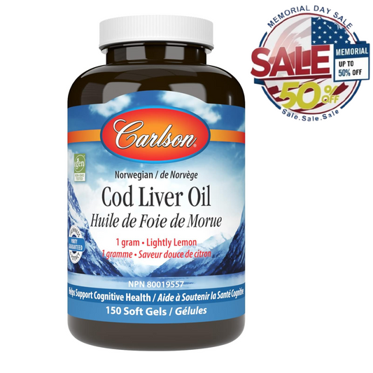 Carlson Cod Liver Oil Gems Omega-3s + Vit A & D3 150 Softgels |Memorial Day Sale Y Pay More