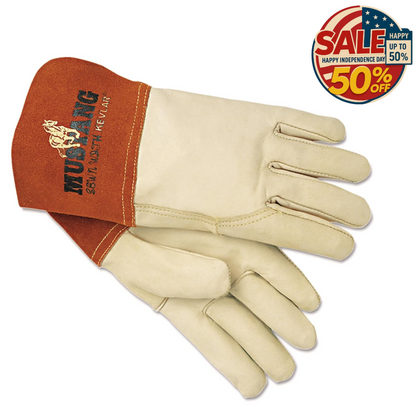 MCR Safety Mustang MIG/TIG Leather Welding Gloves Large - Happy Independence Day Y Pay More