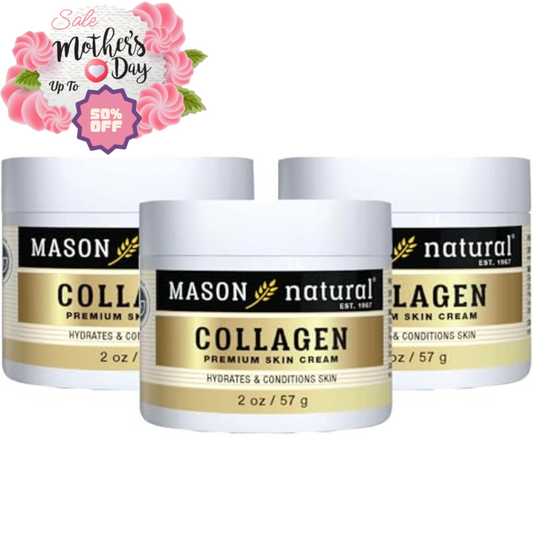 MASON NATURAL Collagen Skin Cream 2oz Pear Scent, 3-Pack | For Mother's Day Gift MASON NATURAL