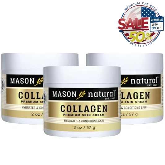 MASON NATURAL Collagen Skin Cream 2oz Pear Scent, 3-Pack | For Memorial Day Sale MASON NATURAL