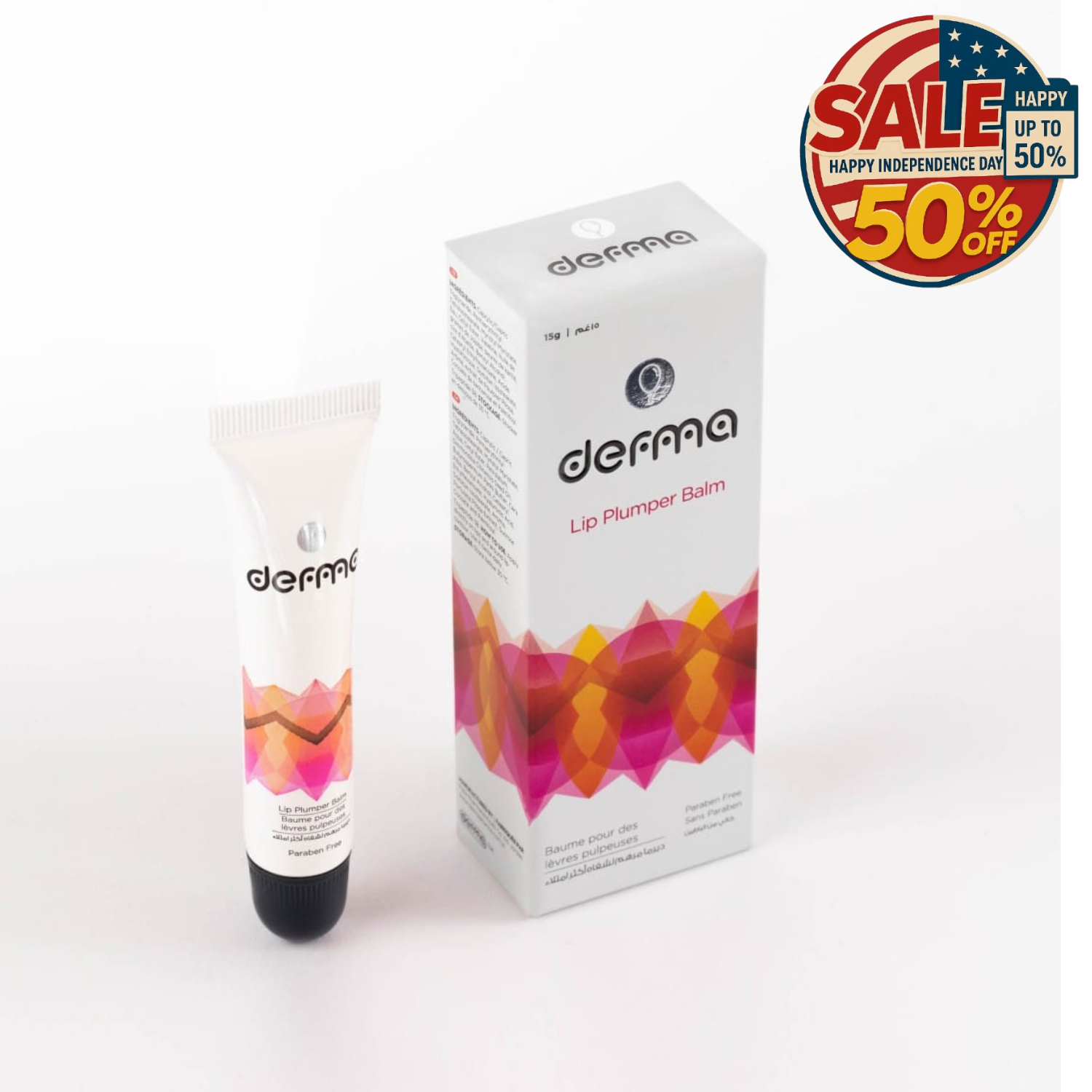 Derma Pella Lips Plumper Balm 15g Hydrating & Fuller | Happy Independence Day Derma Pella USA