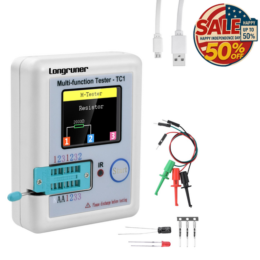 Longruner Tester 1.8" TFT for Diode Transistor, LCR - For Independence Day Sale Longruner