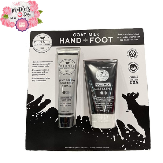 DIONIS NATURAL GOAT MILK HAND CREAM 3.3 OZ & FOOT CREAM 4 OZ - Mother's Day Sale DIONIS
