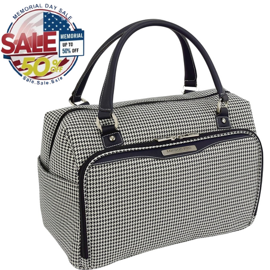 London Fog Oxford III Carry-On Cabin Bag Black Houndstooth | Memorial Day Sale London Fog