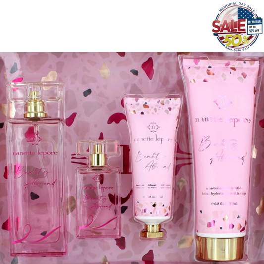 Nanette Lepore Beauty Abroad 4pc Set, Youthful Fragrance | For Memorial Day Sale Nanette Lepore