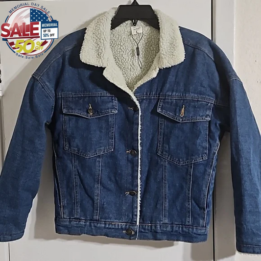 Blue Jeans Women’s Jacket (L) Warm Winter Style Length 23" | Memorial Day Sale Y Pay More