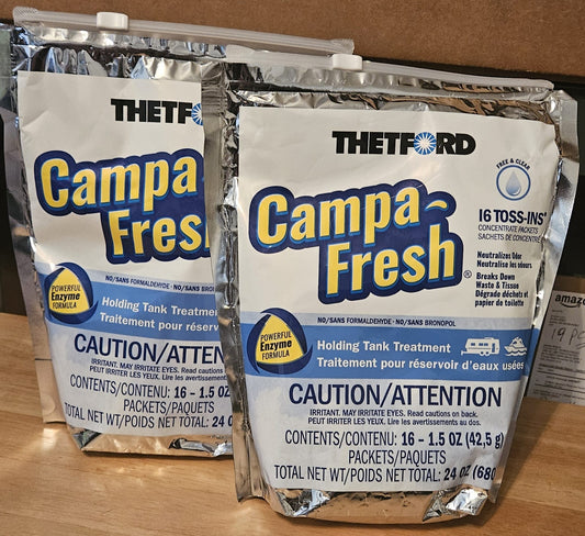 THETFORD Campa-Fresh Holding Tank Treatment Free & Clear Scent Toss-ins 16-1.5oz THETFORD