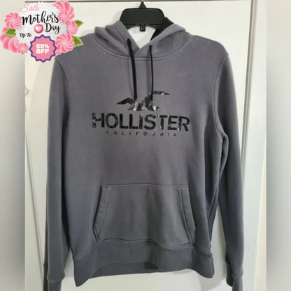 Hollister Grey Hoodie Size S | Excellent Condition - Best Gift for Mother's Day Hollister