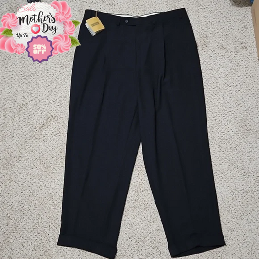 J. Ferrar Men's Dress Pants Black Size 36 4 Pockets Polyester -Mother's Day Sale Y Pay More