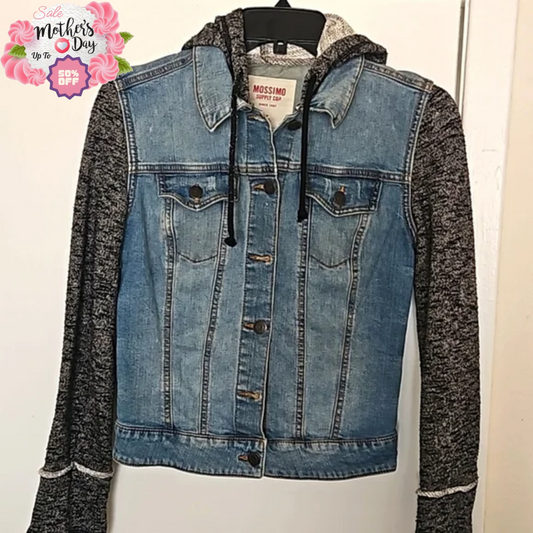 Massimo Ladies Denim Jacket with Hoodie Size S/P | Excellent Mother's Day Gift Y Pay More