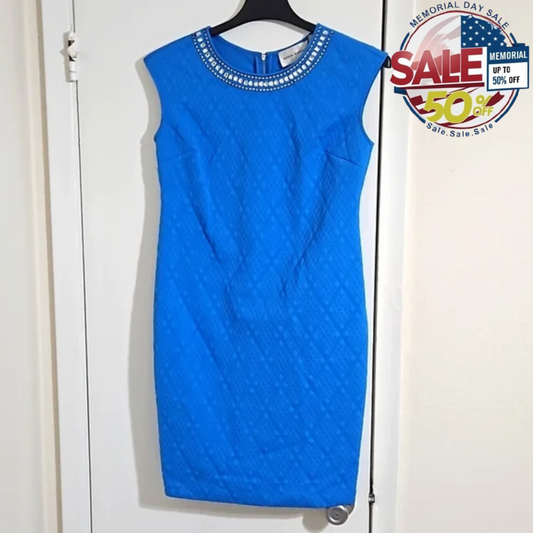 Donna Morgan Maternity Dress Blue Size M Length 36" | Best For Memorial Day Sale Y Pay More