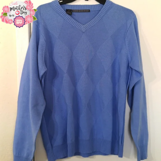 Oscar De La Renta Unisex Pullover Sweater (M) - Blue | Perfect Mother's Day Gift Oscar De La Renta