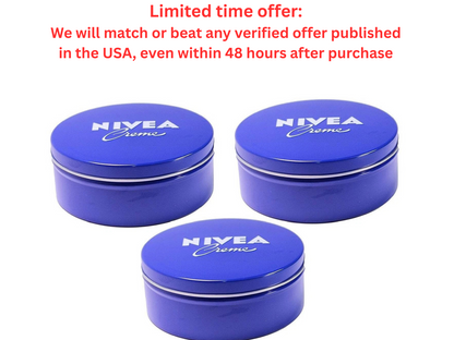 Genuine Authentic German Nivea Creme Cream, 8.45 Ounces,(Pack of 3) Y Pay More