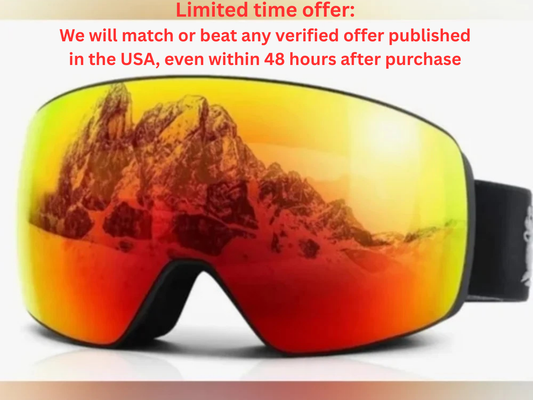 Super Penguin Ski Goggles Unisex, Magnetic Lens UV Anti-Fog, Best Clearance Sale Super Penguin Ski Goggles