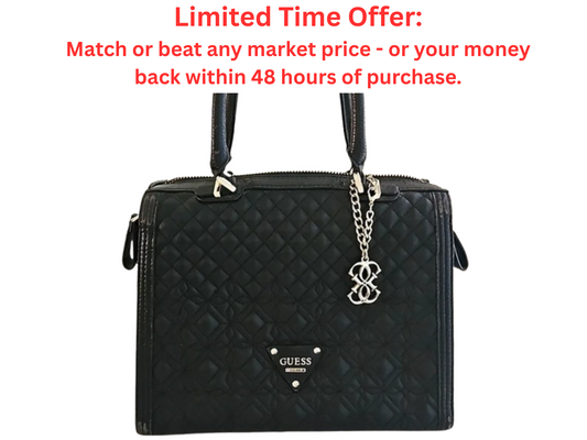 Vintage Guess Women’s Black Hand Bag L12" W6" H10" | Best Clearance Sale Y Pay More