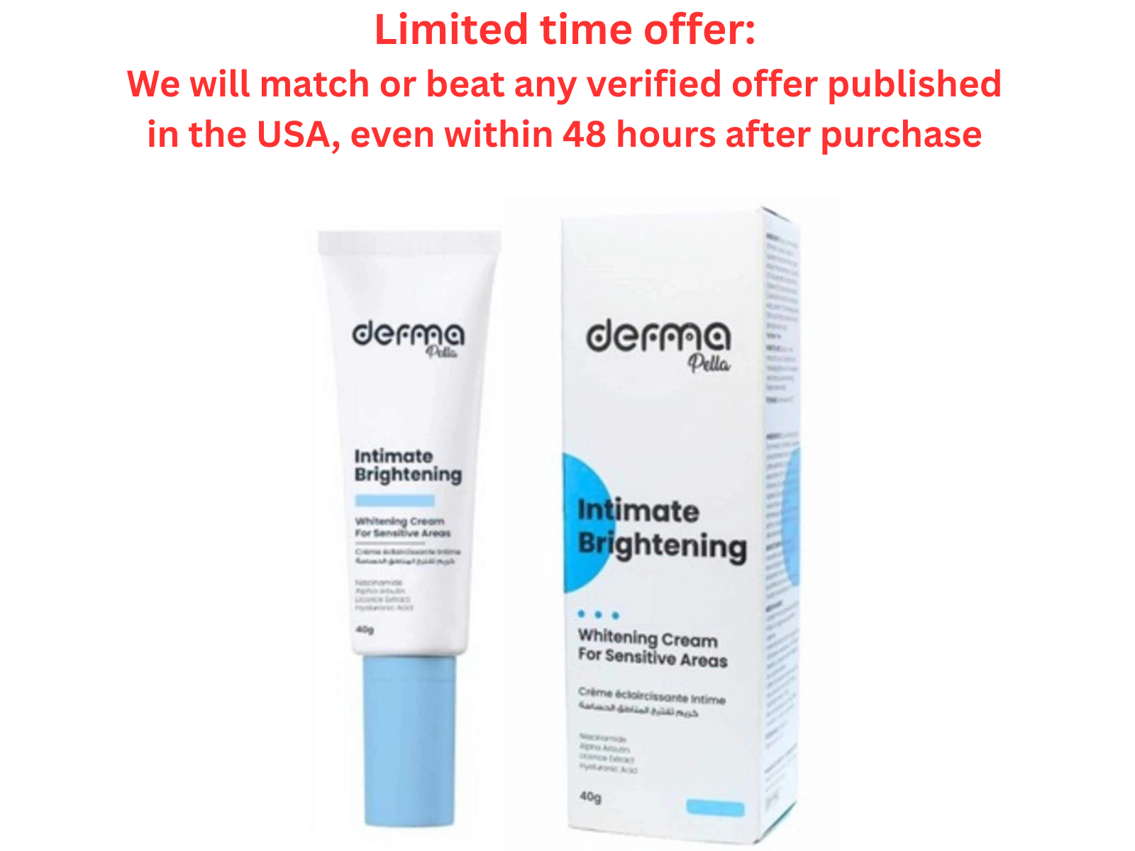 Derma Pella Brightening Cream Anti-Aging Skin Care 40g | Best Clearance Sale Derma Pella USA