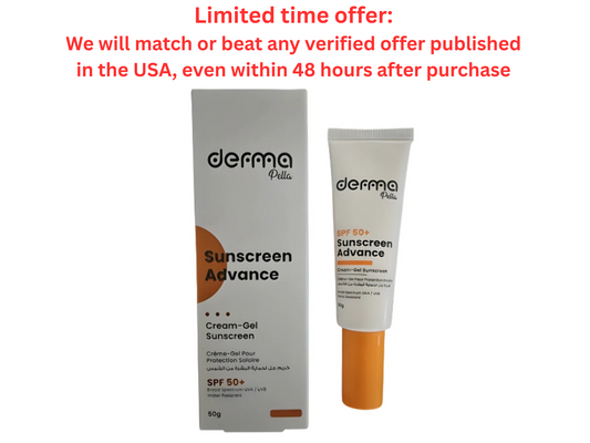 Derma Pella Sunscreen Advance Ultimate 50g – Anti-Aging Tube | Clearance Sale Derma Pella USA