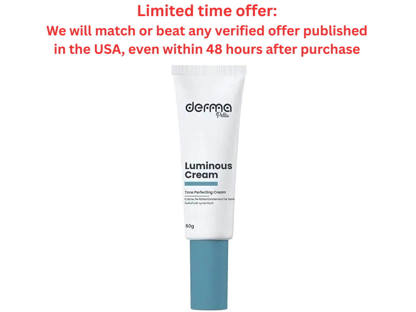Derma Pella Luminous Tone Perfecting Cream 50g Radiant Skins | Clearance Sale Derma Pella USA