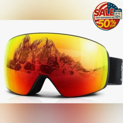 Super Penguin Ski Goggles Unisex, Magnetic Lens UV Anti-Fog | Independence Day Super Penguin Ski Goggles