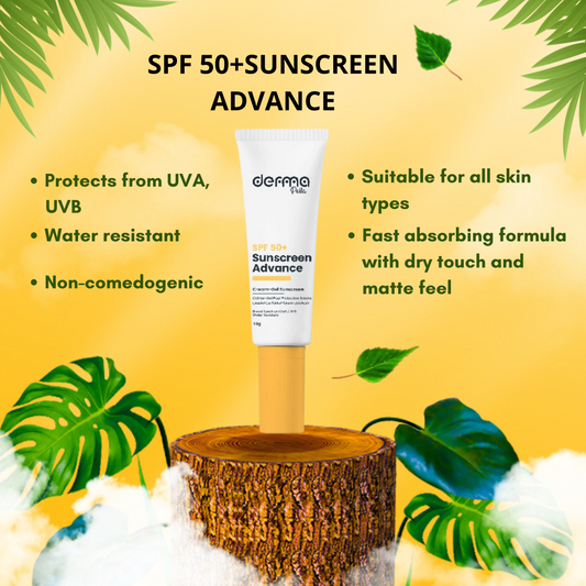 Derma Pella Sunscreen Advance - Ultimate SPF Defense for All Skin Types - Broad Spectrum, Water Resistant, Anti-Aging Formula for Complete Sun Protection