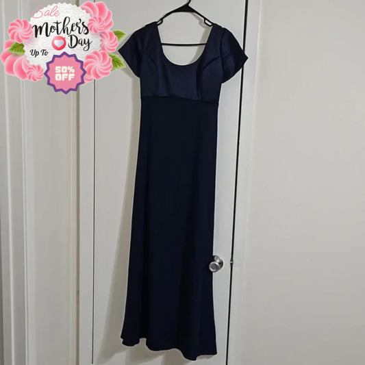 Michaelangelo Navy Blue Floral Maxi Dress Size 4 | Best for Mother's Day Gift Michaelangelo