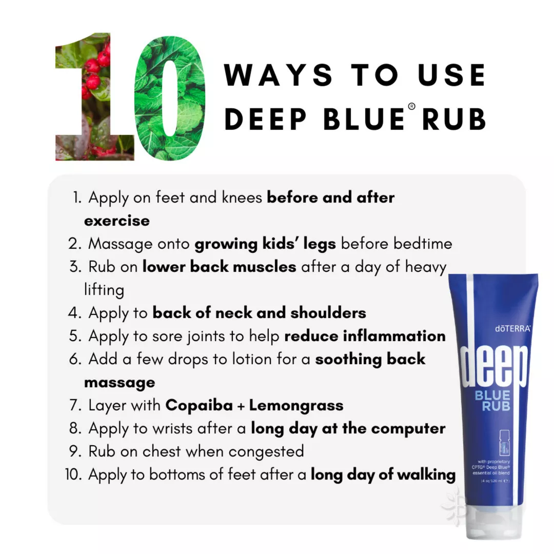 doTERRA Deep Blue Rub Body Cream - 4 oz - For body aches and pains Y Pay More