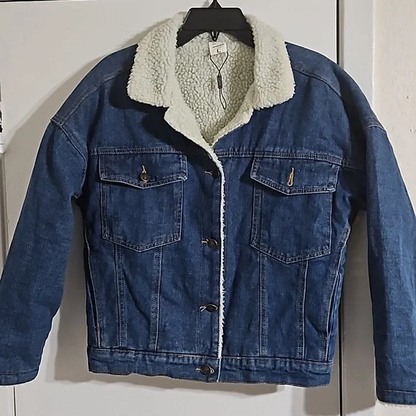 Beautiful Blue Jeans Women's Jacket for Feeling Warm in Winter Y Pay More