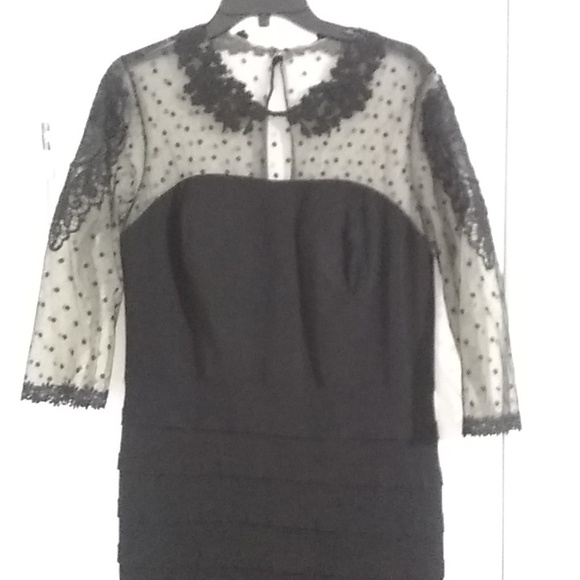 An Elegant Black dress with embroidery and Mesh Y Pay More